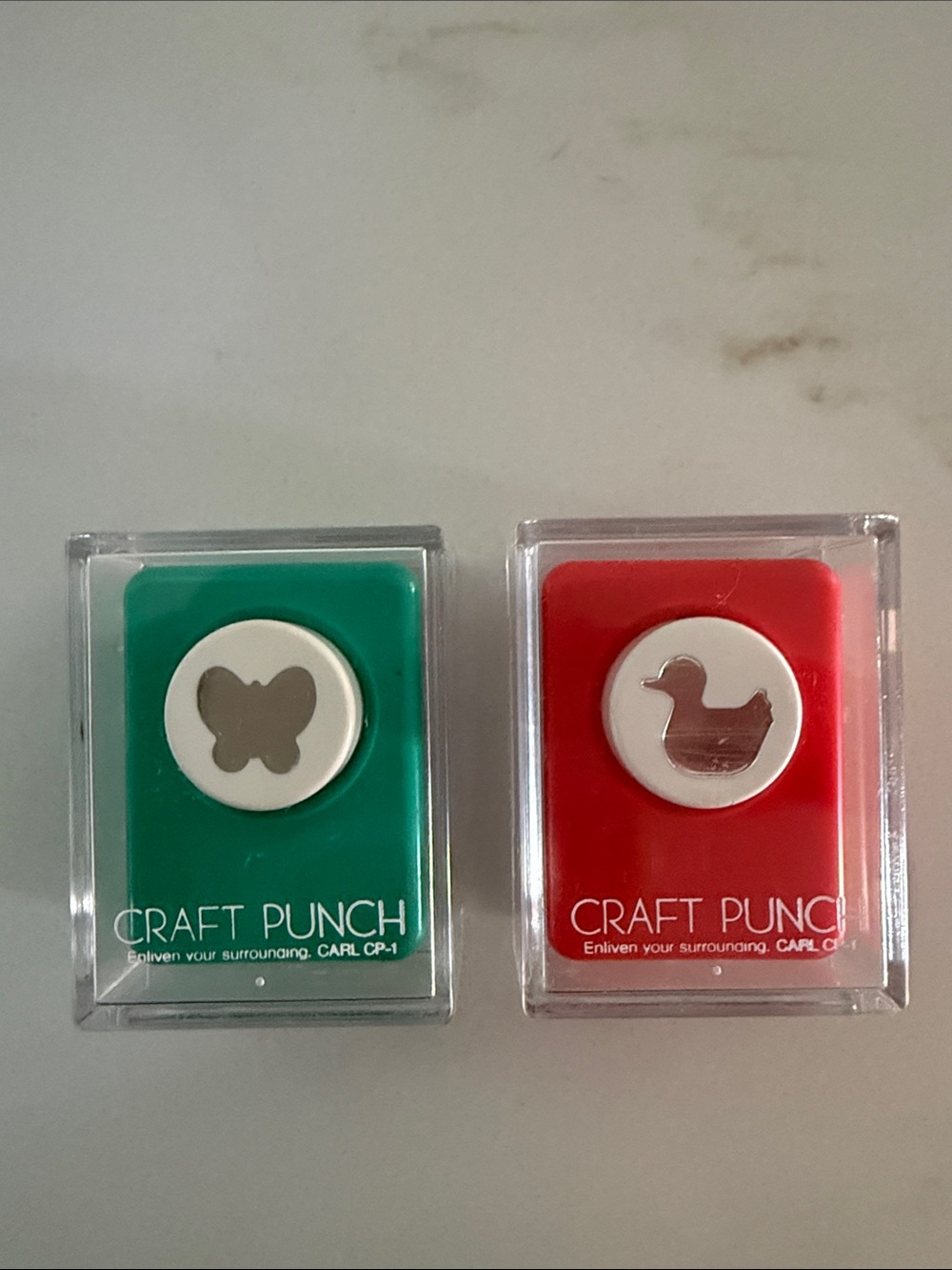Craft Punch Set - Red Duck & Teal Butterfly